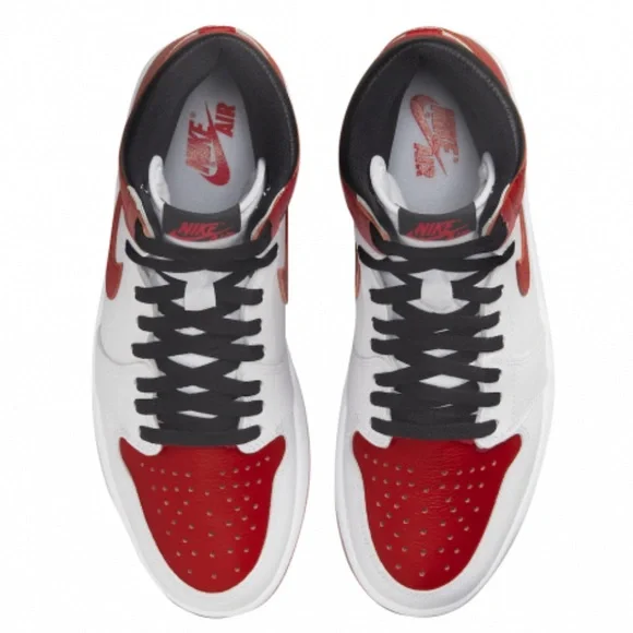 Air Jordan by Nike 1 Retro High OG Heritage White Red Black SZ. 10 - Picture 2 of 13